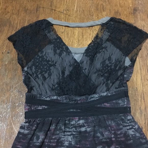 Free People black, gray & dark pink dress. Small - Picture 8 of 16